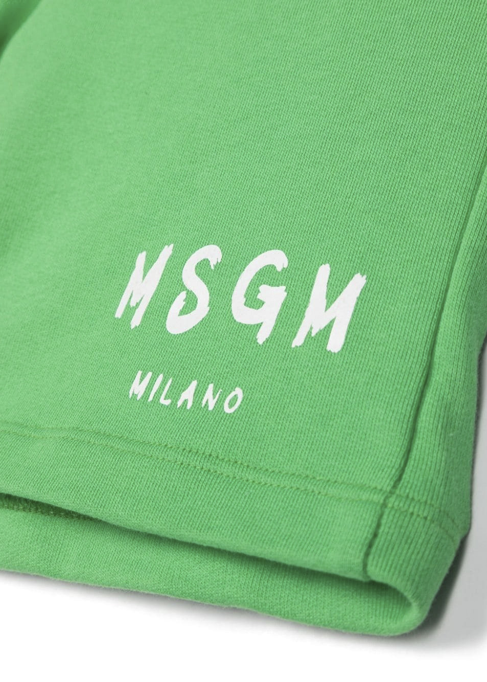 MSGM Kids Bermuda Verde con Logo