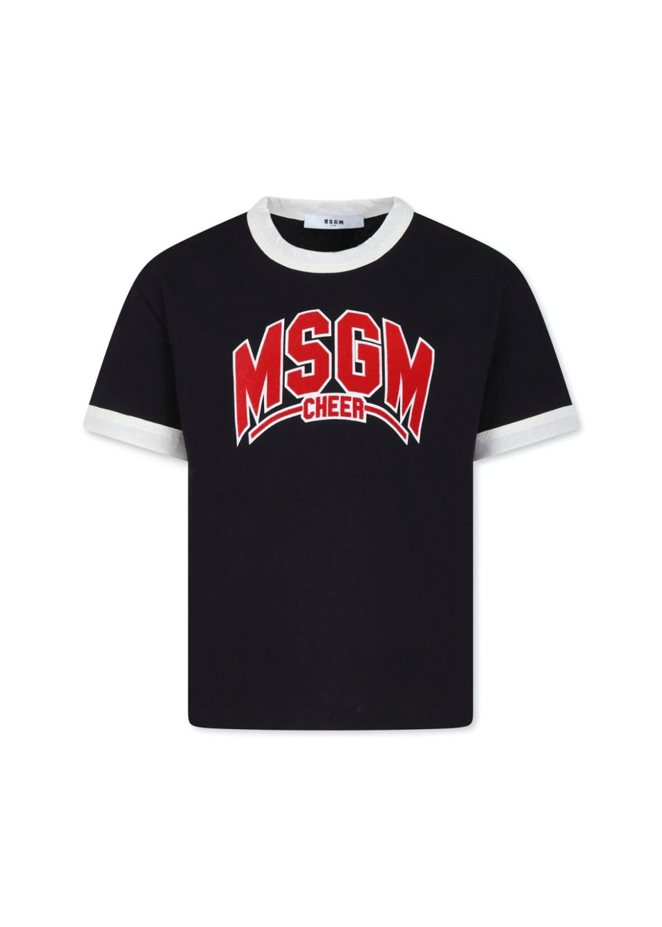 MSGM Kids T-shirt Nera con Stampa Logo per Bambini