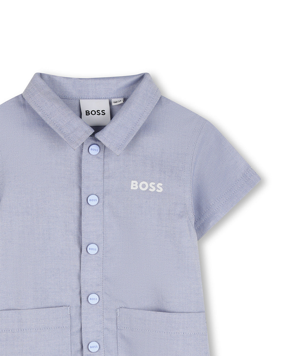 Boss Kids Tutina + Cappello Blu per Neonati