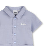 Boss Kids Tutina + Cappello Blu per Neonati