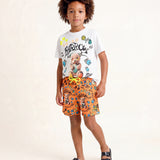 Sensi Kids Black Fluo Sandalo Nero Doppia Fascia per Bambini