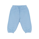 Palm Angels Kids Pantalone Celeste con Stampa Logo per Neonati