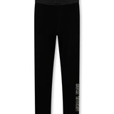 Michael Kors Kids Leggings Nero con Logo per Bambine