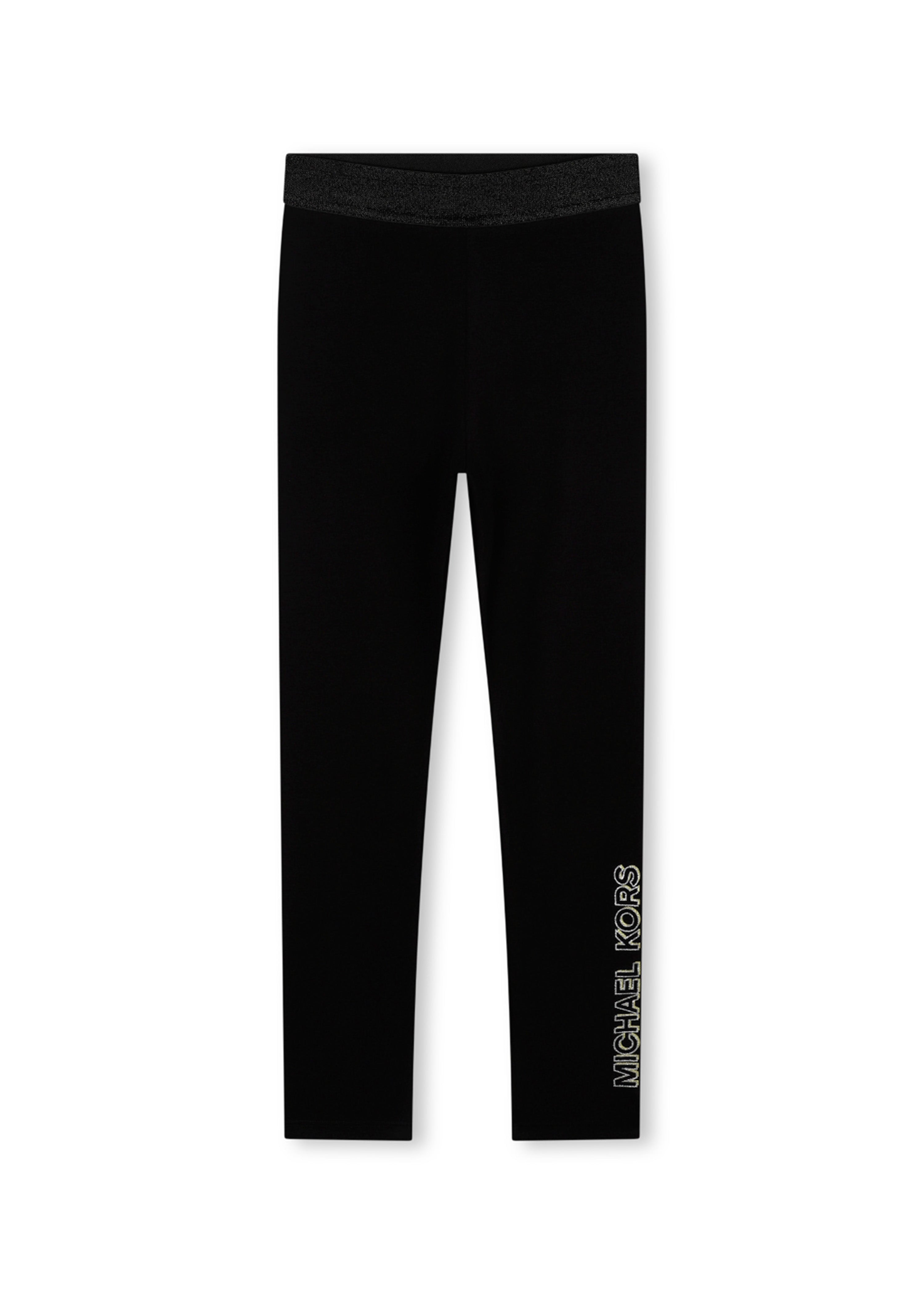 Michael Kors Kids Leggings Nero con Logo per Bambine