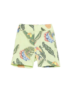 Roberto Cavalli Kids Bermuda Verde Lime a Fantasia per Neonati