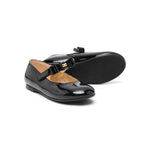 Elisabetta Franchi La Mia Bambina Ballerine Nere Lucide per Neonate 