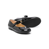 Elisabetta Franchi La Mia Bambina Ballerine Nere Lucide per Neonate 