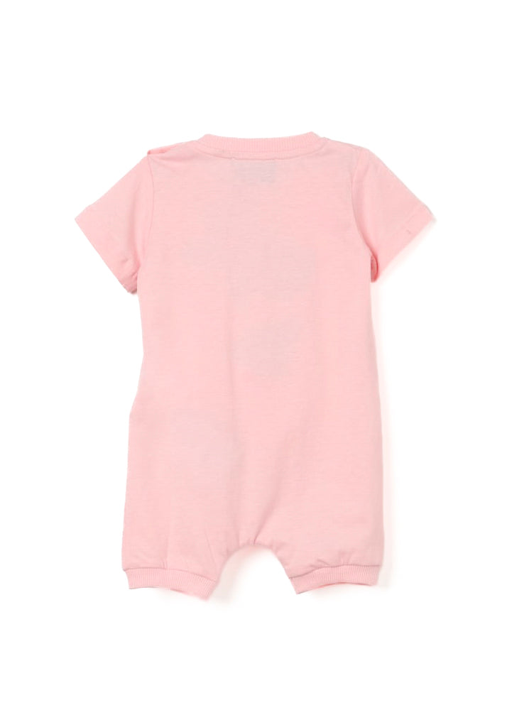 Moschino Kids Tutina Rosa con Stampa Teddy Bear per Neonate (retro)