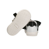 Elisabetta Franchi La Mia Bambina Sneakers Avorio/Nero con Strass per Neonate