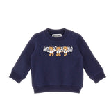 Moschino Kids Blue Sweatshirt with Teddy Bear Logo for Babies