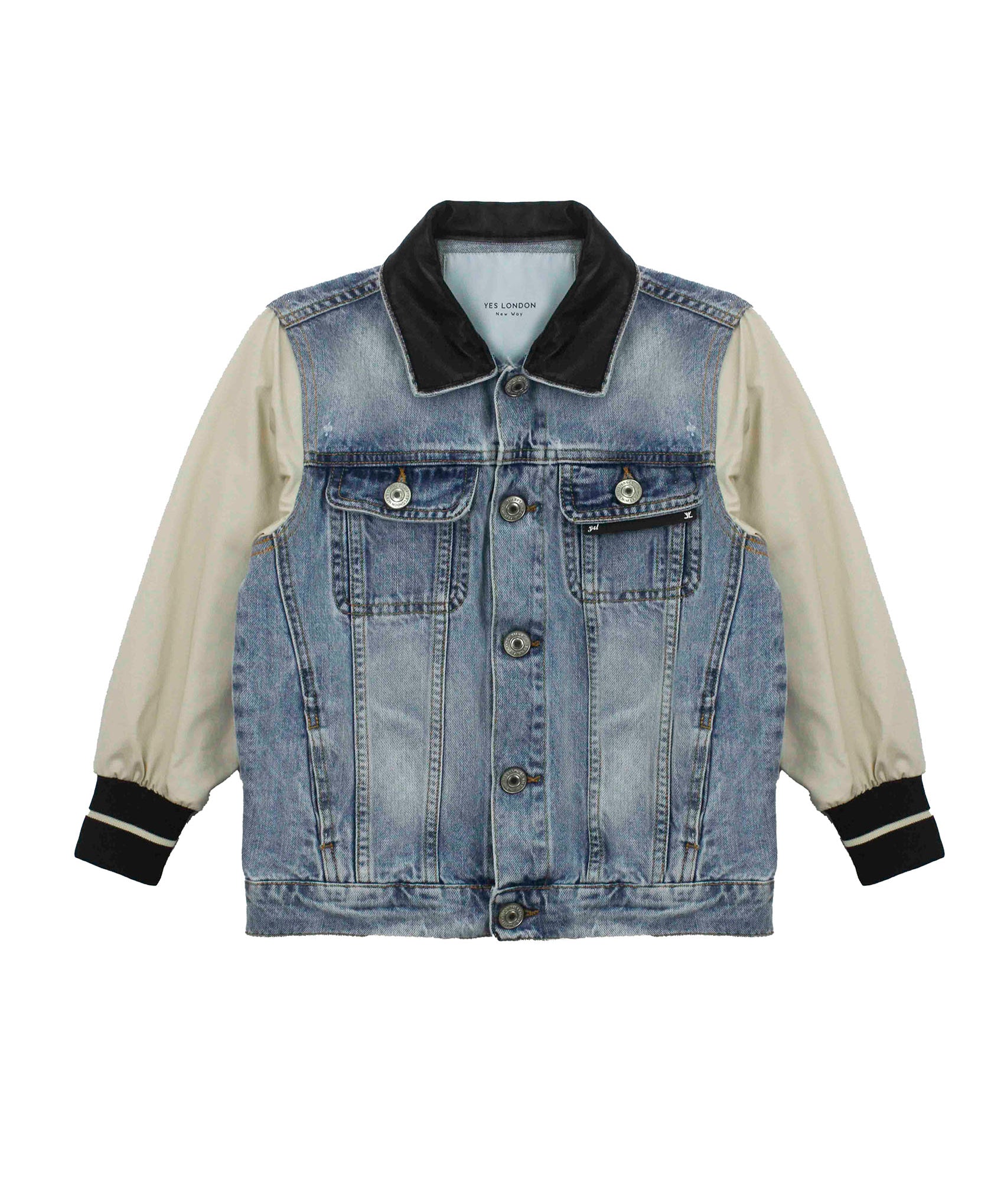 Yes London Giubbino Jeans e Tessuto per Bambini