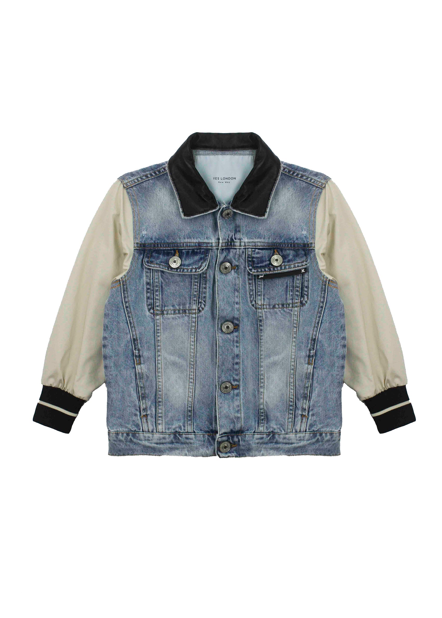 Yes London Giubbino Jeans e Tessuto per Bambini