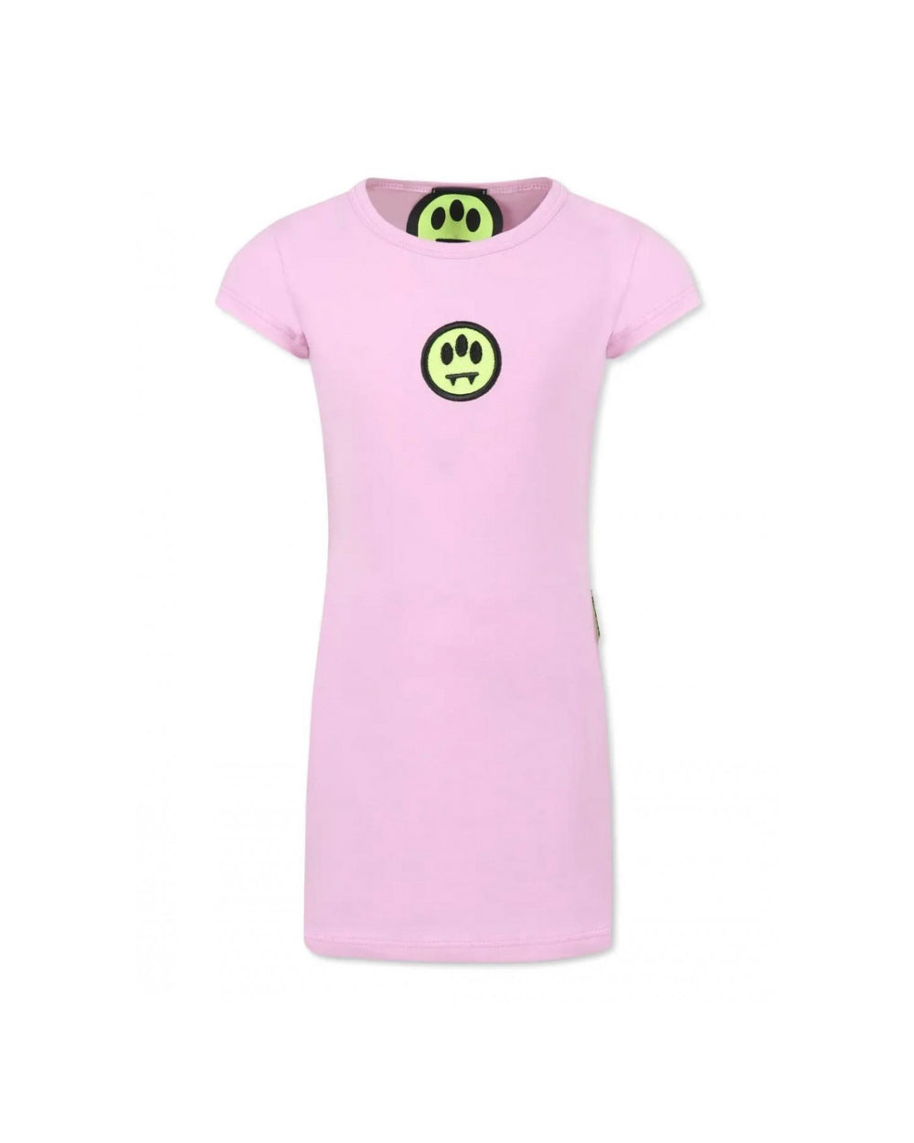 Barrow Kids Abito Rosa con Logo Smile per Bambine