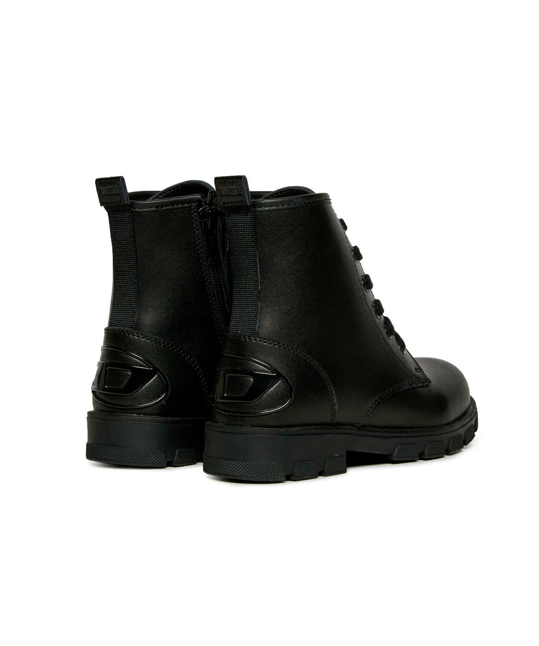 Diesel Kids Stivale Basso Nero Lucido per Bambini