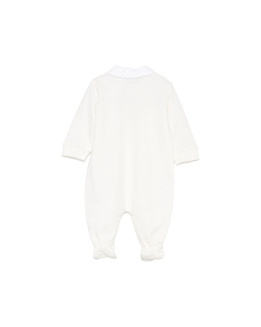 Moschino Kids Tutina Panna con Logo per Neonate
