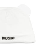 Moschino Kids Pagliaccetto+Cappello Panna con Logo Teddy Bear per Neonati