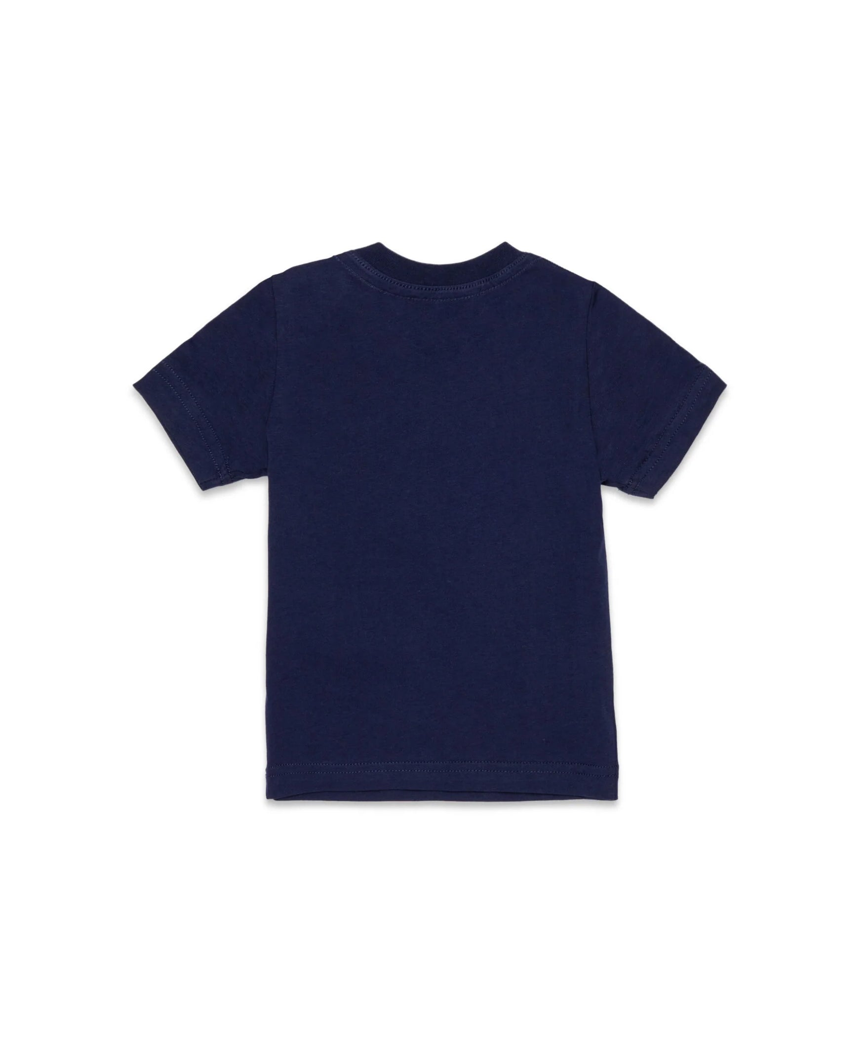 Dsquared Kids T-Shirt Blu Girocollo con Apertura con Bottoni Spalla e Stampa Logo Unisex per Neonati