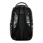 Sprayground Kids Zaino Think On It Unisex Grigio e Nero con Stampa Meccanica Robot e Shark Mouth