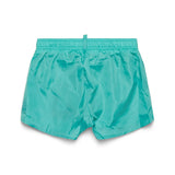 Dsquared2 Kids Costume Boxer Verde Acqua con Logo Colorful per Bambini