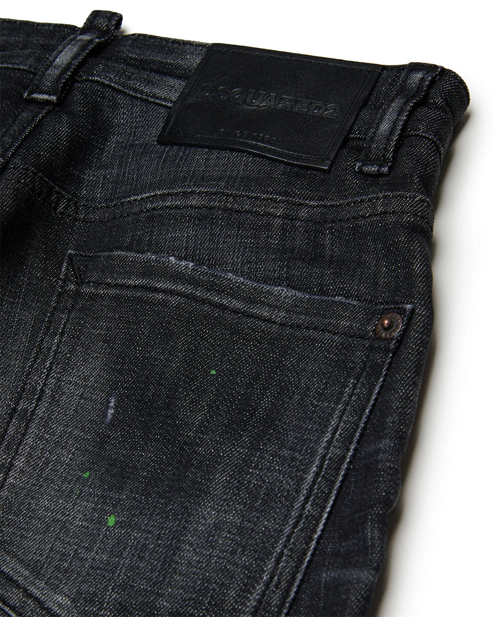 Dsquared2 Kids Pantalone in Denim Nero per Bambini