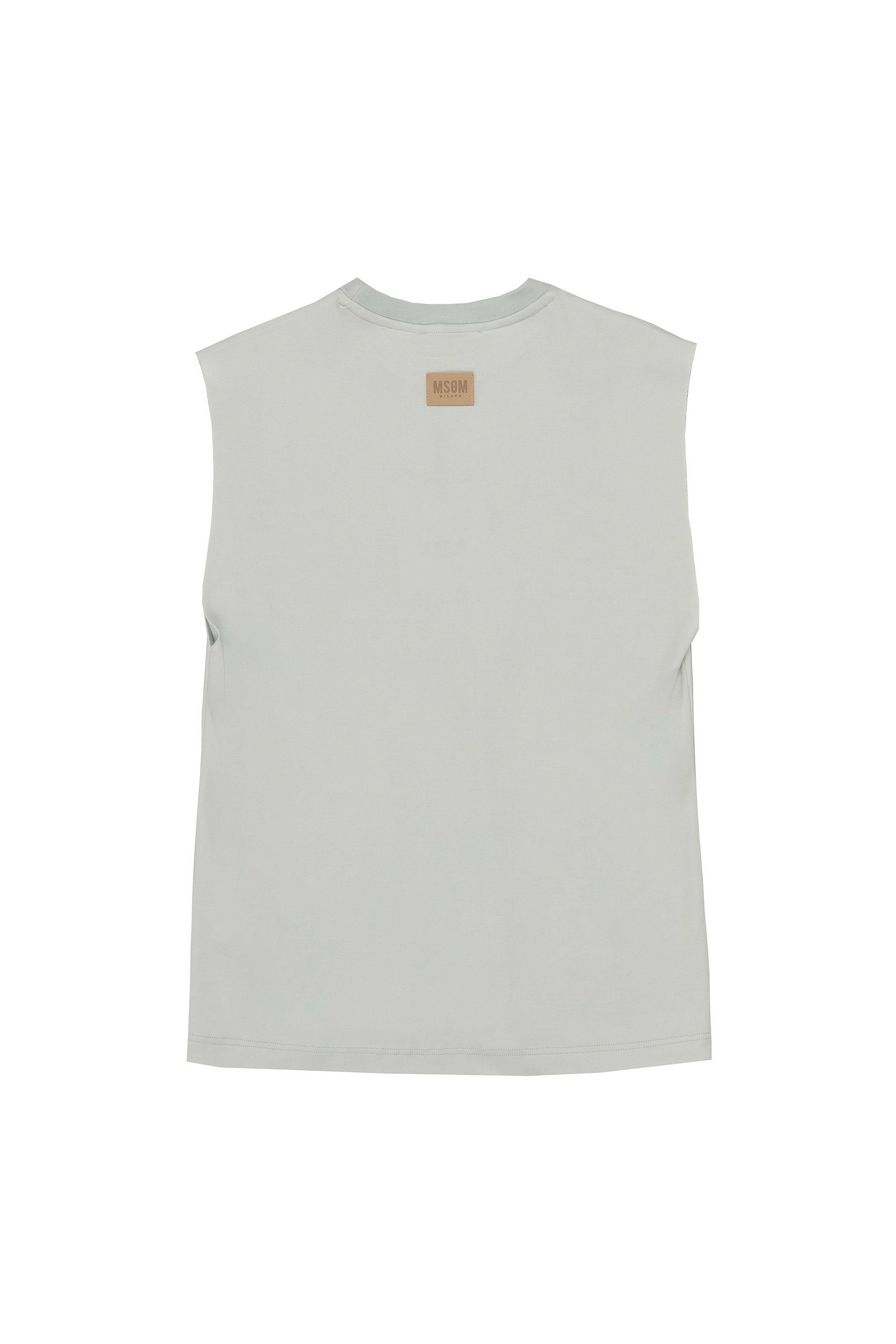 MSGM Kids Canotta Ghiaccio con Logo per Bambini (retro)