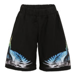 Marcelo Burlon County of Milan Kids Bermuda Nero con Stampa per Bambini