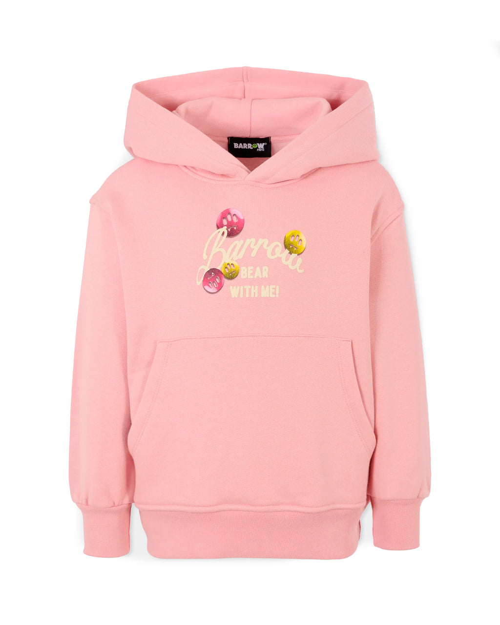 Barrow Kids Felpa con Cappuccio e Stampa Retro per Bambine