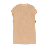 Pinko Kids Gilet Tricot Sabbia con Tasche per Bambine