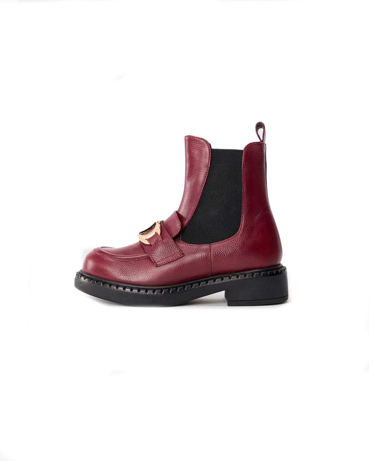 Twinset Kids Stivaletto Bergundy con Logo per Bambine