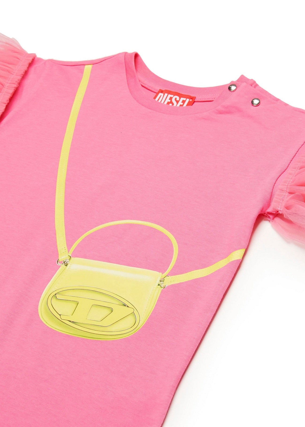Diesel Kids Abito Rosa con Stampa Borsetta per Neonate