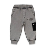 Iceberg Kids Pantalone di Tuta Grigio Con Logo a Contrasto per Neonati
