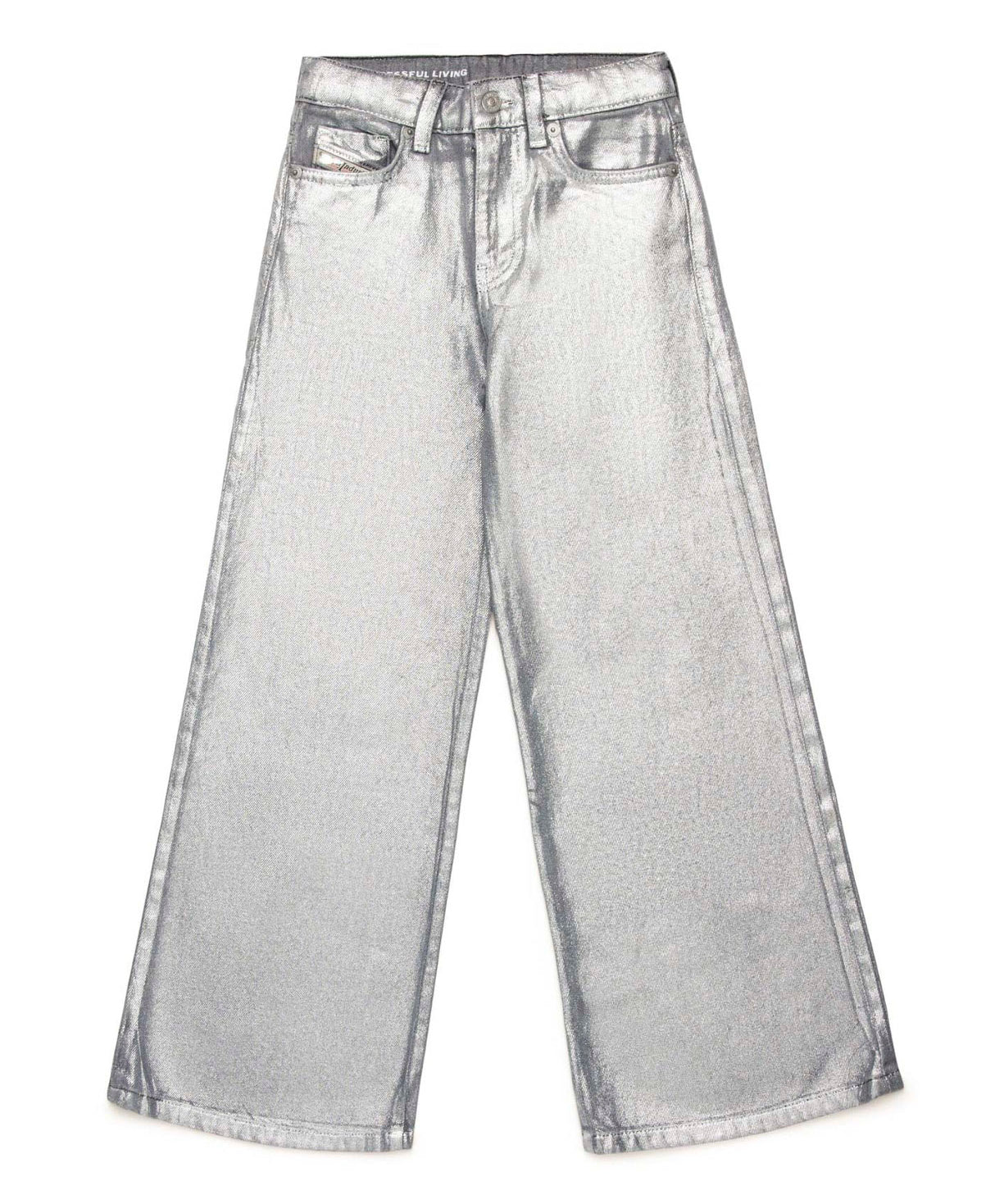 Diesel Kids Jeans Flare Effetto Metallizzato 1978 per Bambine