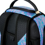 Sprayground Kids Zaino Think On It Unisex Iridescente Azzurro e Viola con Shark Mouth in Rilievo Nero