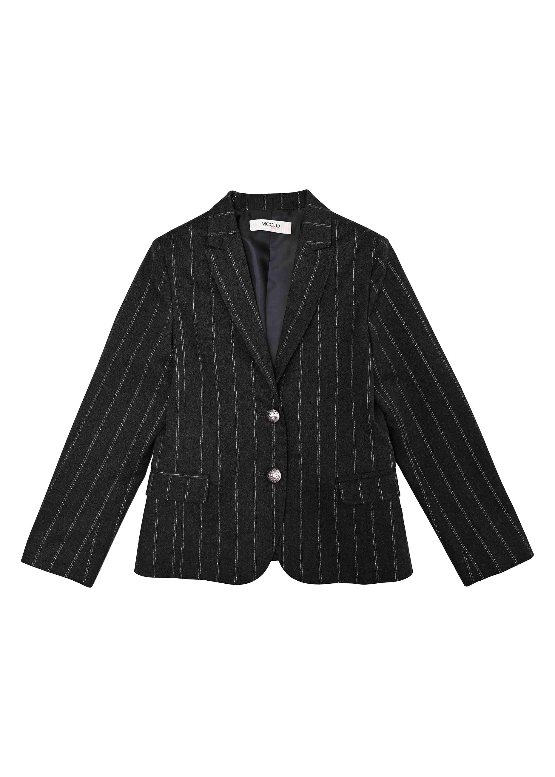 Vicolo Kids Giacca Blazer Gessata Grigia per Bambine