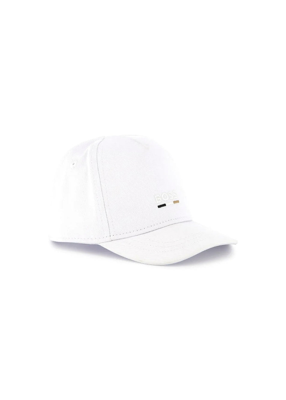 Boss Kids Cappello Bianco con Ricamo Logo per Bambini