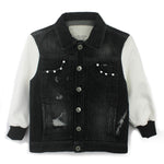 Yes London Giubbino Denim Nero/Panna per Bambini