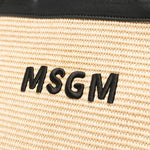 MSGM Kids Borsa Natural Tote con Logo per Bambine