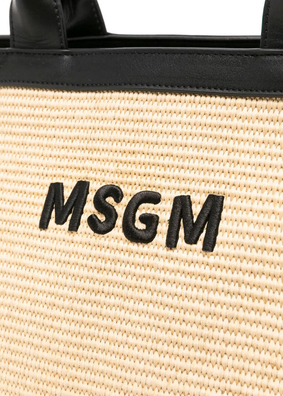 MSGM Kids Borsa Natural Tote con Logo per Bambine