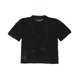 I'M Brian Kids T-Shirt Nero in Maglia Traforata per Bambini