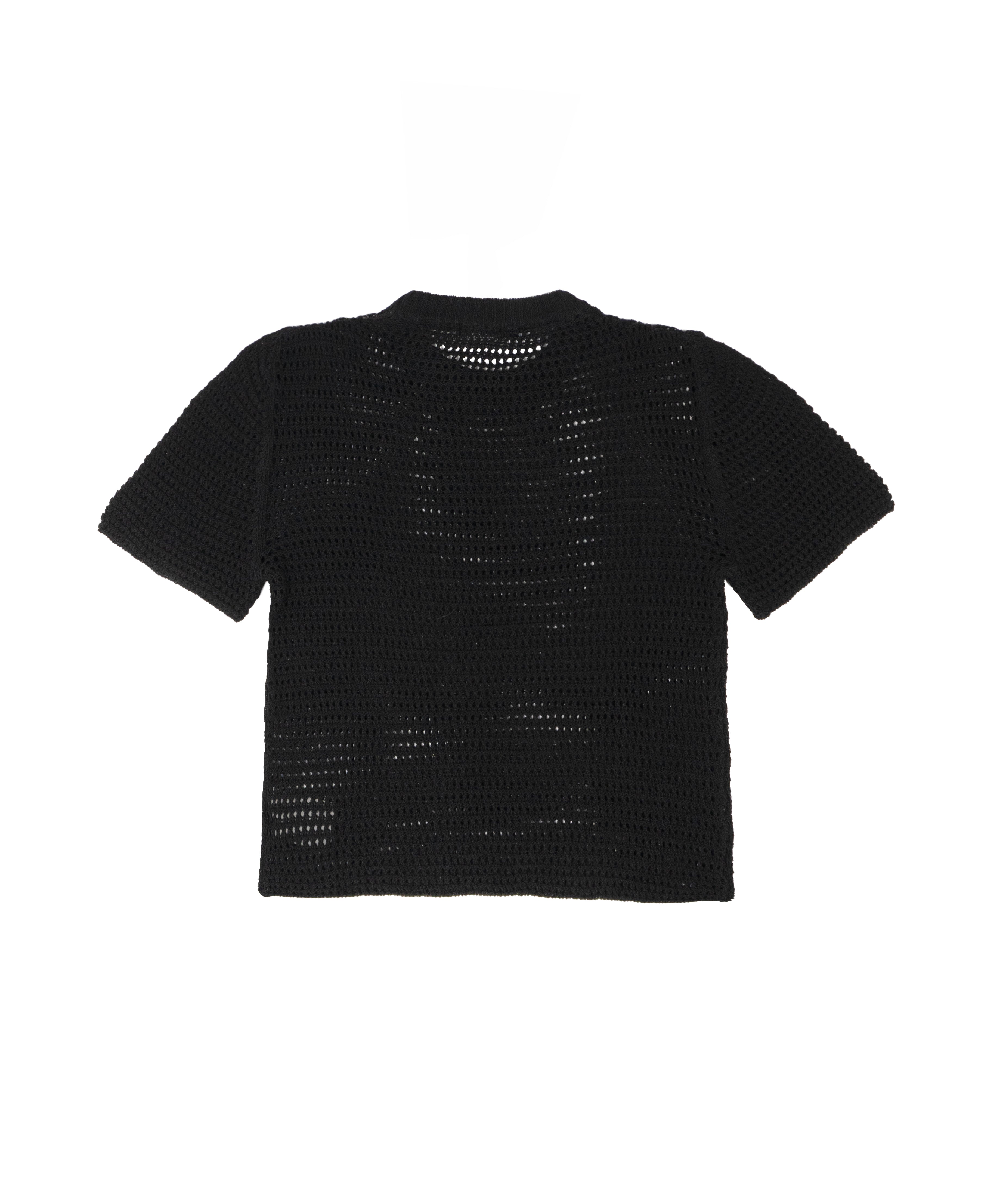 I'M Brian Kids T-Shirt Nero in Maglia Traforata per Bambini