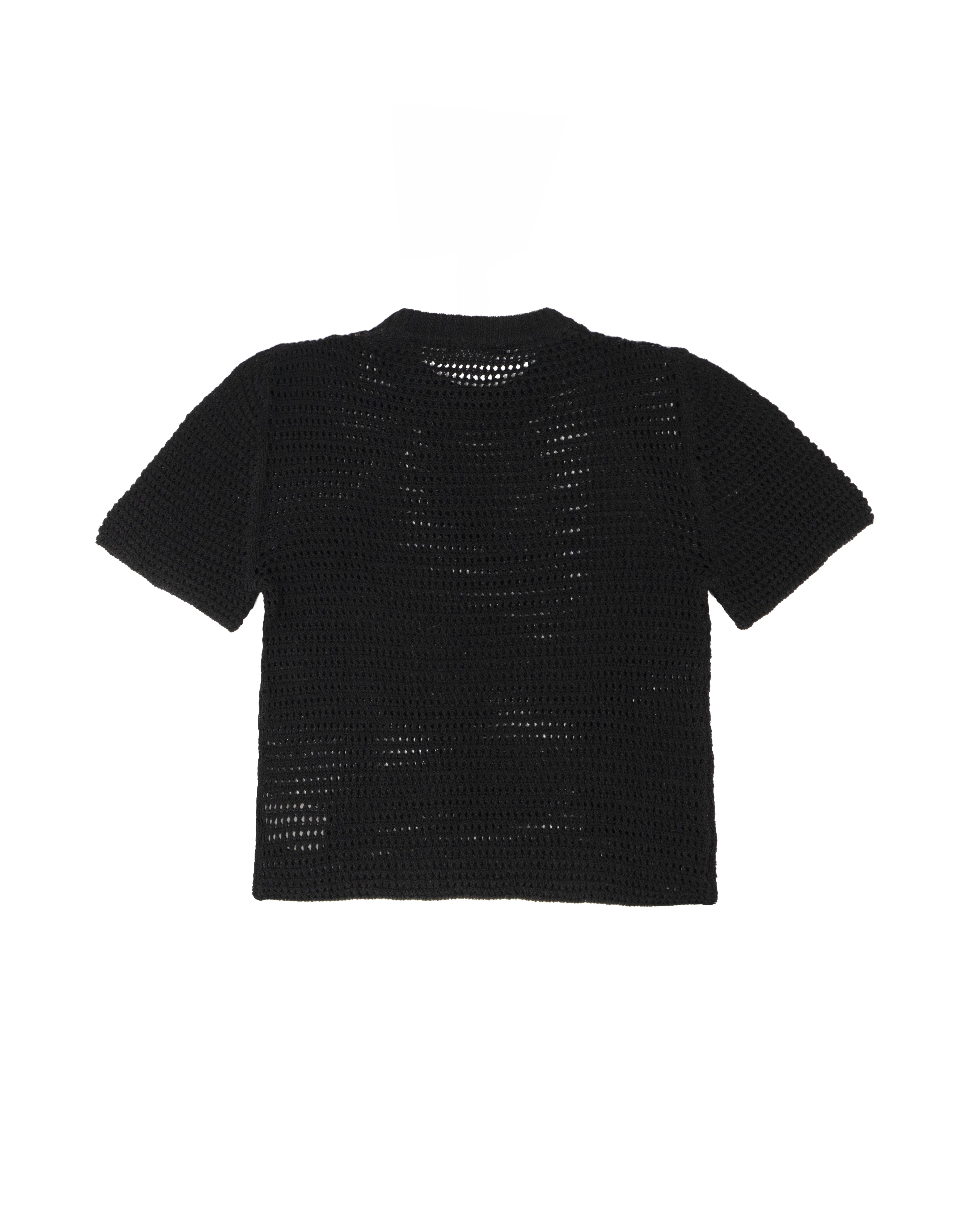 I'M Brian Kids T-Shirt Nero in Maglia Traforata per Bambini