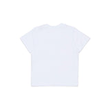 Diesel Kids T-shirt Bianca con Logo Oval a Contrato Unisex per Neonati