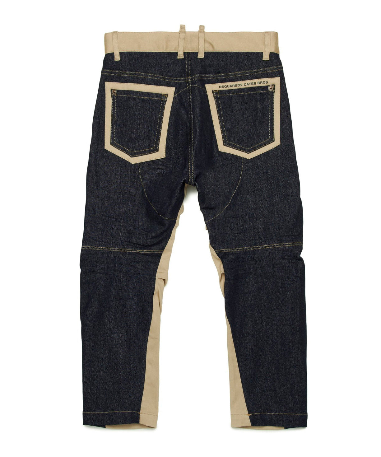Dsquared2 Kids Pantaloni Beige in Gabardina per Bambini (retro)
