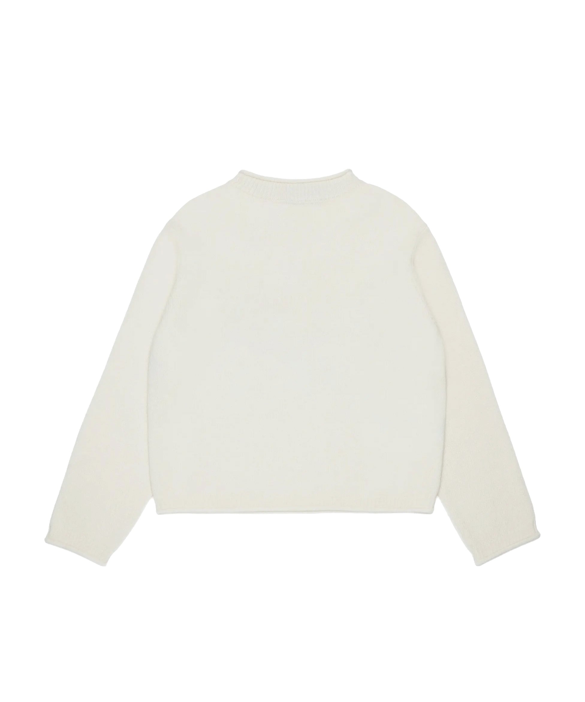 MAX&Co. Kids Maglione Girocollo Panna con Maxi Logo Intarsiato per Bambine