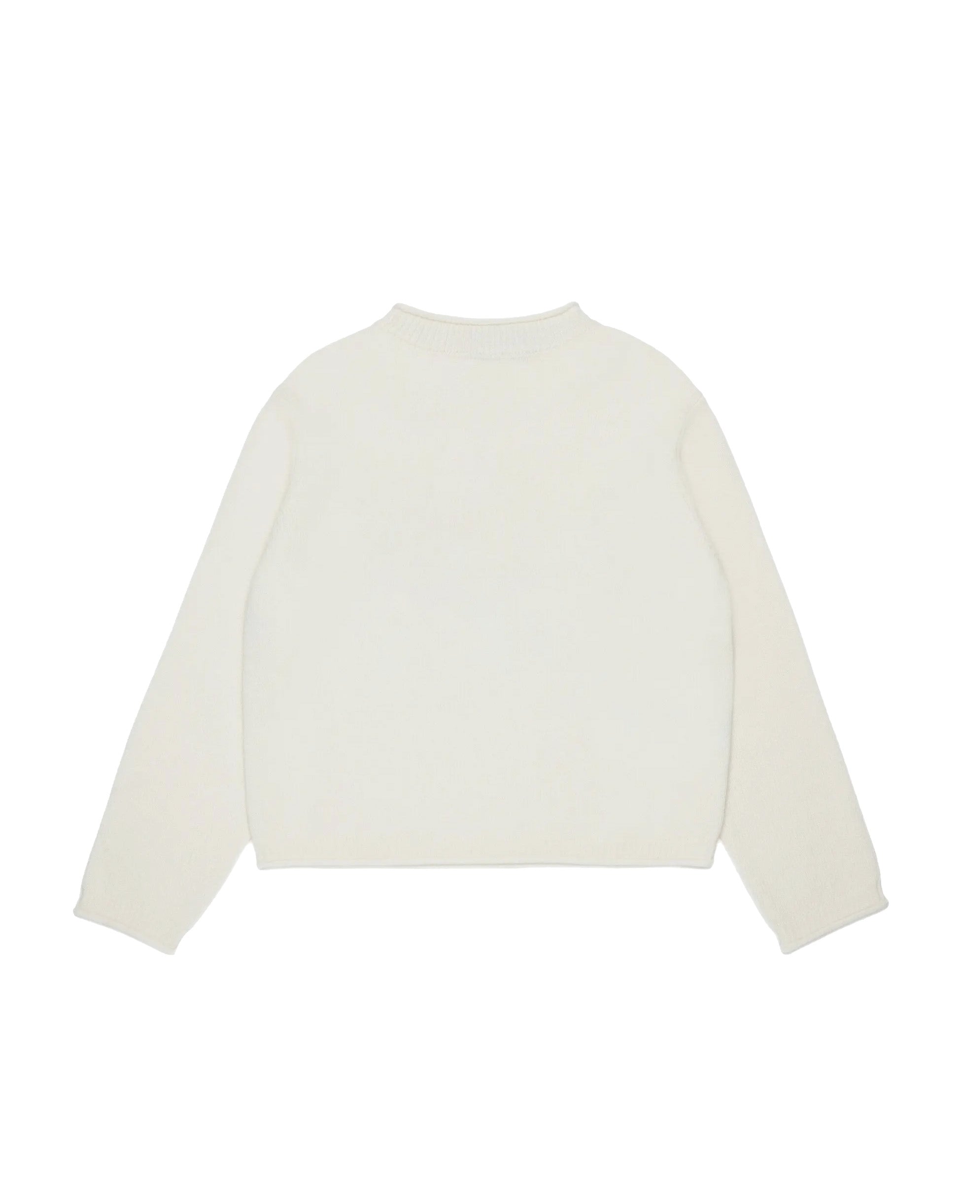 MAX&Co. Kids Maglione Girocollo Panna con Maxi Logo Intarsiato per Bambine