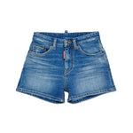 Dsquared2 Kids Short in Denim Blu per Bambine
