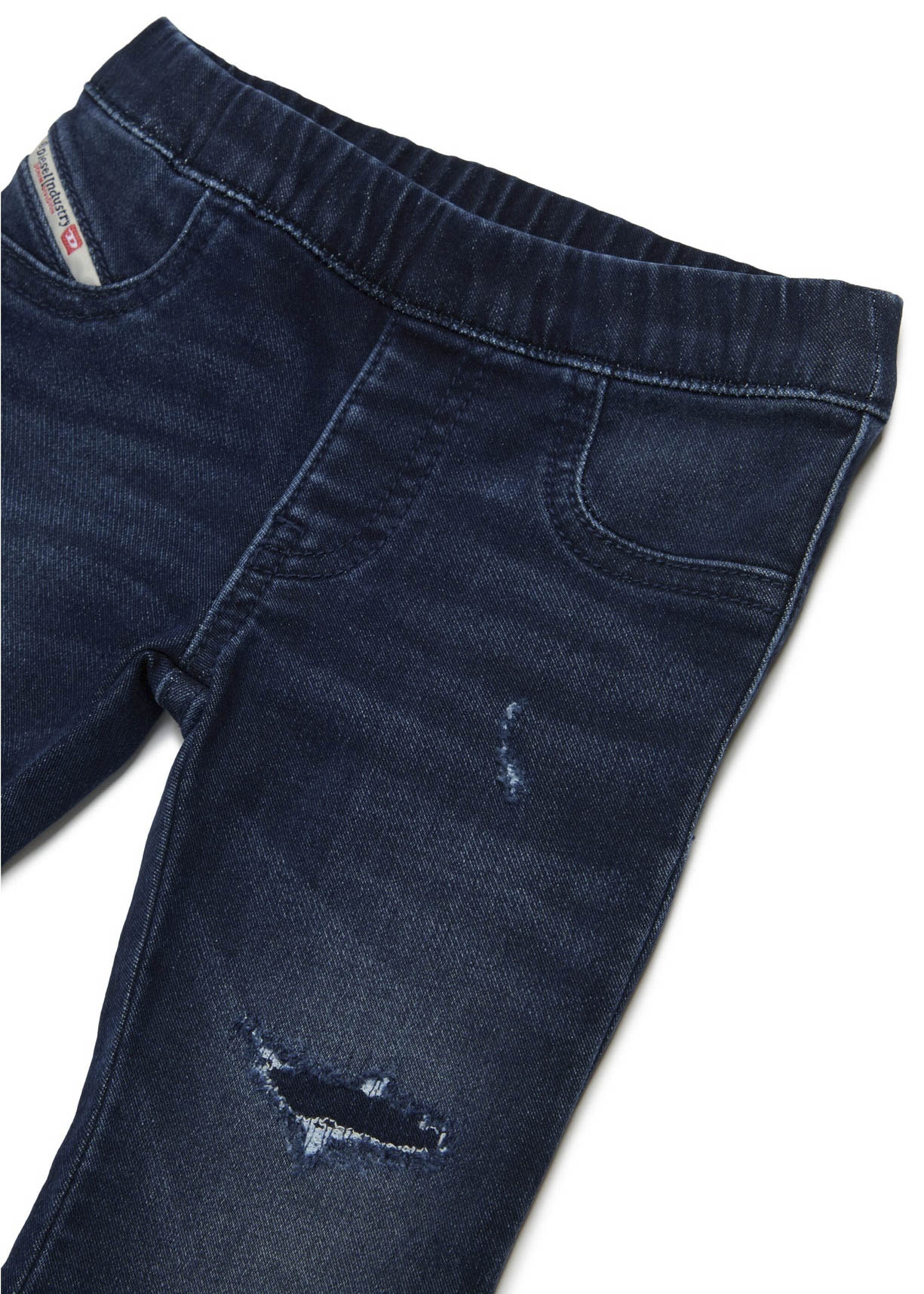 Diesel Kids Pantaloni JoggJeans® Denim Scuro per Neonati (dettaglio)