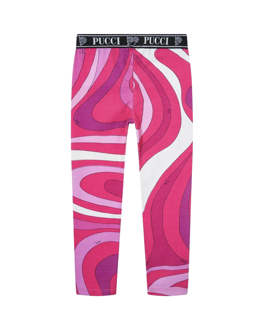 Emilio Pucci Kids Pantaloni Fantasia Rosa e Viola per Bambine