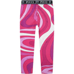 Emilio Pucci Kids Pantaloni Fantasia Rosa e Viola per Bambine