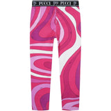 Emilio Pucci Kids Pantaloni Fantasia Rosa e Viola per Bambine